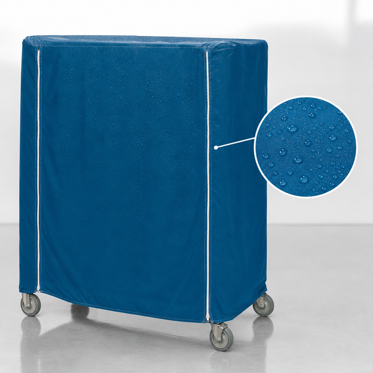 Product image #4 for Metro Waterproof Banquet Cart Cover for 48 x 18 x 54 Inch Carts, Mariner Blue