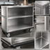Thumbnail image #4 for FWE Super Duty Enclosed Queen Mary Utility Cart, 3 Shelves, 62-Inch Wide, Stainless Steel, 1600 lb. Capacity
