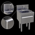 Thumbnail image #4 for Glastender Deluxe Free-Standing Door-Style Underbar Hand Sink Unit, 18-Inch W x 19-Inch D, Stainless Steel