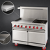 Thumbnail image #4 for American Range 48-Inch Gas Restaurant Range with Left 36-Inch Griddle, 2 Open Burners, and 2 Storage Bases