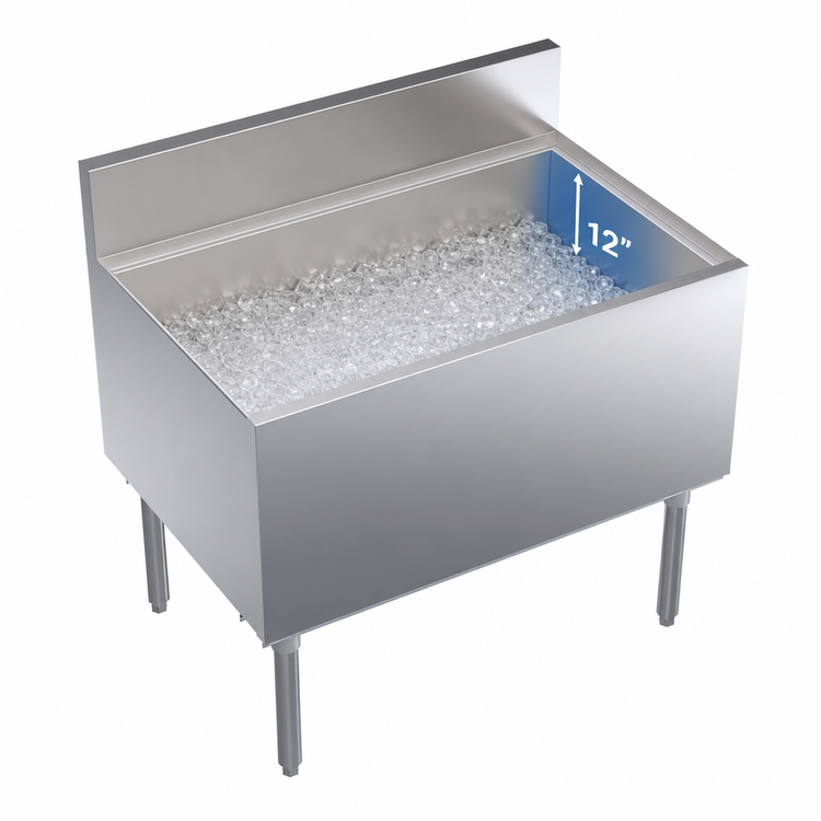 Product image #4 for Krowne Royal Series 36-Inch Wide Underbar Ice Bin/Cocktail Unit with 10-Circuit Cold Plate