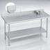 Thumbnail image #4 for Duke 84 x 30 Inch Stainless Steel Work Table with 1-1/8 Inch Straight Riser and Undershelf