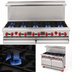 Thumbnail image #4 for American Range 60-Inch Gas Restaurant Range with 24-Inch Griddle, 6 Open Burners, and 2 Convection Ovens