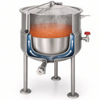 Thumbnail image #4 for Cleveland Range KDL125 125-Gallon Direct Steam Kettle, Tri-Leg Base, 2/3 Steam Jacket, 316 Stainless Steel Liner