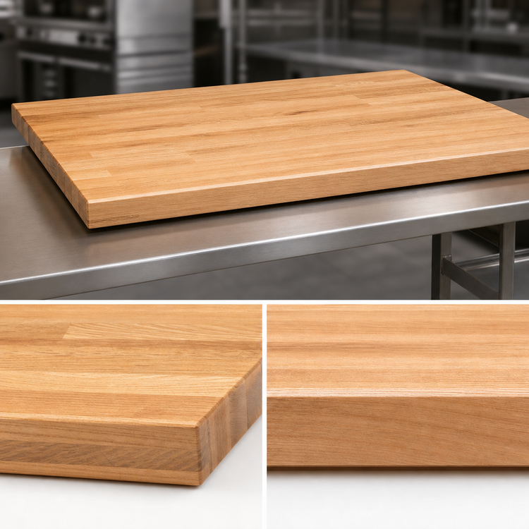 Product image #4 for John Boos Appalachian Red Oak Blended Edge Grain Kitchen Countertop, 60 x 25 x 1-1/2 Inch