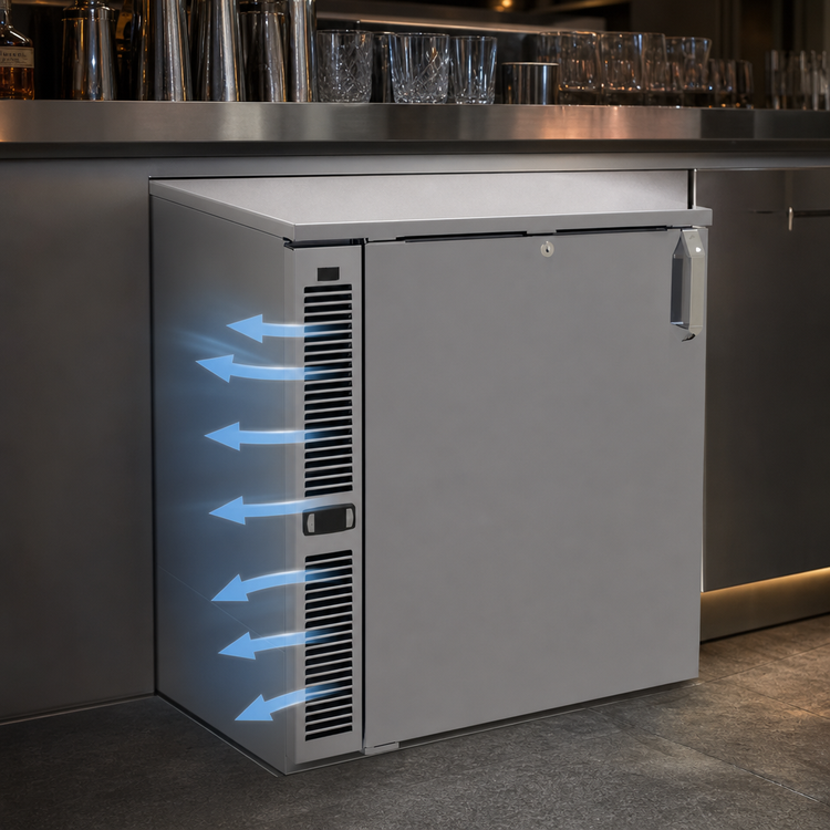 Product image #4 for Glastender C1SL28 One-Zone Side-Serviced Low-Profile Back Bar Cooler, 28-Inch Wide, One Section