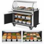 Thumbnail image #4 for Dinex Mealtime Xpress™ DXCMTXHH Mobile Heated Delivery Cart, 2 Convection Compartments, 16 Full-Size Pan Capacity, Stainless Steel, 120V