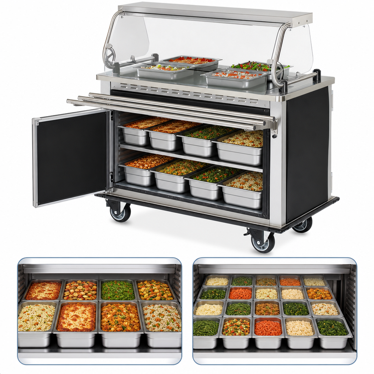 Product image #4 for Dinex MealtimeXpress DXCMTXHH Mobile Heated Delivery Cart