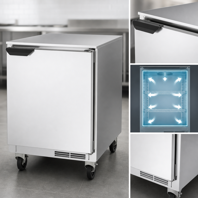 Product image #5 for Beverage-Air UCR24HC One-Section Undercounter Refrigerator, 24-Inch Wide, Solid Door, Shallow Depth