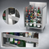 Thumbnail image #4 for Advance Tabco Special Value Series 18-Inch Freestanding 5-Step Stainless Steel Liquor Bottle Display Unit