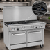 Thumbnail image #4 for Southbend Ultimate 48-Inch Gas Restaurant Range with 2 Open Burners, Wavy Grates, 36-Inch Charbroiler, Convection Oven, and Cabinet Base