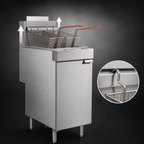 Thumbnail image #4 for Heavy-Duty Floor Model Natural Gas Deep Fryer with Basket Lifts, 70 lb., Range Match