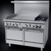 Thumbnail image #4 for Garland GF Starfire Pro 48-Inch Gas Restaurant Range with Flame Failure, 2 Open Burners, 36-Inch Thermostatic Griddle, and 2 Space-Saver Ovens