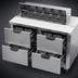 Thumbnail image #5 for Beverage-Air SPED48HC-10-4 48-Inch Two-Section Sandwich Top Refrigerated Prep Table with 4 Drawers