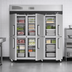 Thumbnail image #4 for Turbo Air M3 Three-Section Reach-In Freezer, 65.6 Cu. Ft., Six Half-Hinged Solid Doors, Top-Mount Self-Contained, Stainless Steel