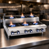 Thumbnail image #4 for Imperial 36-Inch Countertop Gas Hot Plate with 3 Open Burners and 3 Step-Up Burners