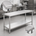 Thumbnail image #4 for Eagle Budget Series 84 Inch x 24 Inch Stainless Steel Work Table with Undershelf