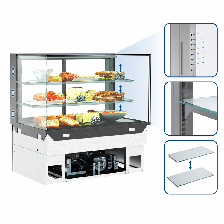 Product image #4 for Structural Concepts Reveal® 47-3/4 Inch Full Service Self-Contained Refrigerated Slide-In Counter Deli Case