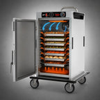 Thumbnail image #5 for Metro HotBlox™ HBCN8-AS-T Narrow 8-Pan Half-Height Heated Transport Cabinet with Solid Door and Analog Controls