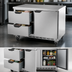 Thumbnail image #4 for Beverage-Air 48-Inch Two-Section Flat-Top Worktop Freezer with 2 Drawers and 1 Solid Door
