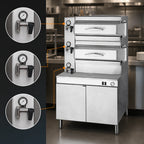 Thumbnail image #4 for Cleveland Range PEM243 3-Compartment Electric Pressure Steamer with 36-Inch Cabinet Base, Manual Controls, 24 kW