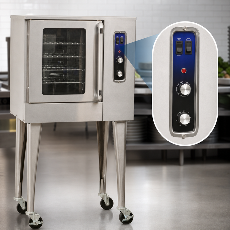 Product image #4 for Imperial HSICVE-1 Half-Size Electric Standard Convection Oven, 1 Deck, Manual Controls