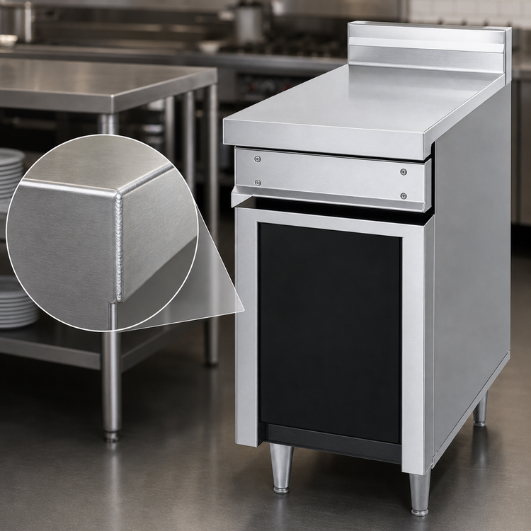 Product image #4 for Titan JTPR-18 18-Inch Open Stainless Steel Spreader Cabinet Base