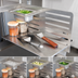 Thumbnail image #4 for BK Resources GrillCook Pro 18-Inch Stainless Steel Upright Prep Shelf Stand with 1/9 Pan Holder