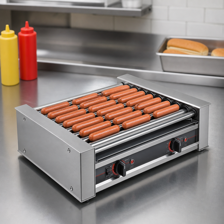 Product image #4 for Roll-A-Grill 6-Roller Hot Dog Roller Grill, 10-Hot-Dog Capacity, 220V
