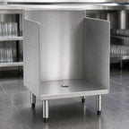 Thumbnail image #4 for Eagle Group 1800 Series FBGR12-18 Underbar Glass Rack Storage Unit, 12"W x 20"D, Flatboard Top, 304 Stainless Steel, Open Front Base