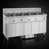 Thumbnail image #4 for Imperial Electric 6-Tank 75 lb. Floor Fryer with Built-In Space Saver Filter System and Immersed Elements