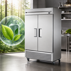 Thumbnail image #4 for True Mfg. - General Foodservice T-49-HC Two-Section Reach-In Refrigerator, Solid Hinged Doors, Bottom-Mounted R290 Refrigeration