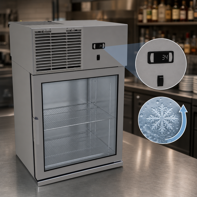 Product image #4 for Glastender WMR24X-R Wall-Mount Refrigerator, 24 Inch, 3.9 Cu. Ft., Right-Hinged Glass Door
