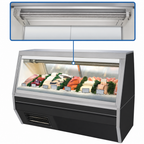 Thumbnail image #4 for Howard-McCray 35 Series SC-CFS35-4-BE-LED Double Duty Fish and Poultry Service Case, 50-Inch, Self-Contained, Black/White, LED
