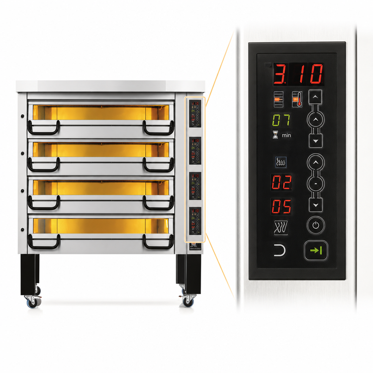 Product image #4 for PizzaMaster PM 934ED 4-Deck Modular Electric Pizza Deck Oven
