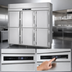 Thumbnail image #4 for Victory UltraSpec V-Core Three-Section Reach-In Freezer with Six Half-Height Solid Hinged Doors, Self-Contained, Standard Depth