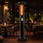 Thumbnail image #4 for Omcan USA 43124 Freestanding Electric Carbon Fiber Patio Heater with 360° Tip-Over Safety Switch