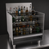 Thumbnail image #4 for Glastender Freestanding Stainless Steel Underbar Liquor Steps for 24-Inch Deep Units