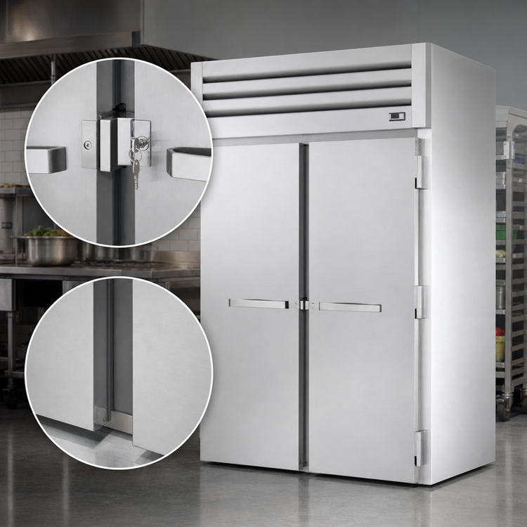 Product image #4 for True SPEC SERIES Roll-In 2-Section Self-Contained Refrigerator with Stainless Steel Doors and Locks