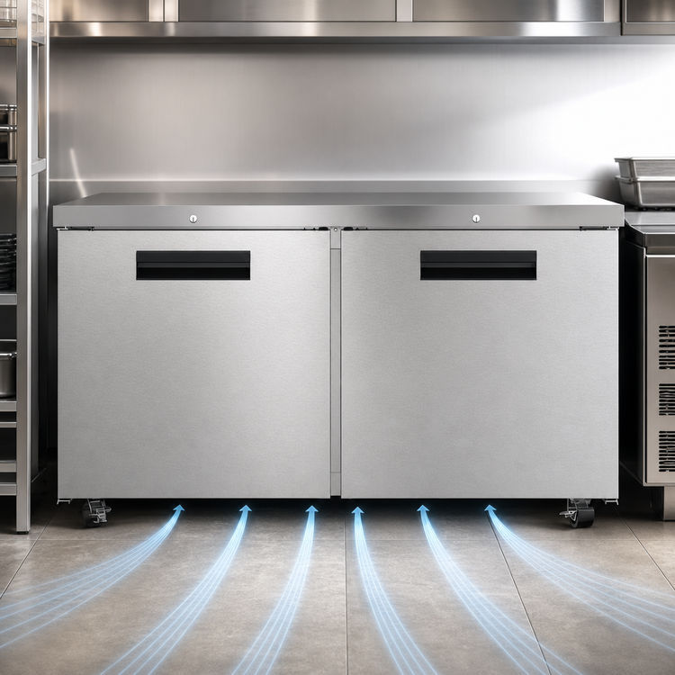 Product image #4 for Hoshizaki Steelheart 60-Inch Two-Section Undercounter Freezer with Cylinder Lock