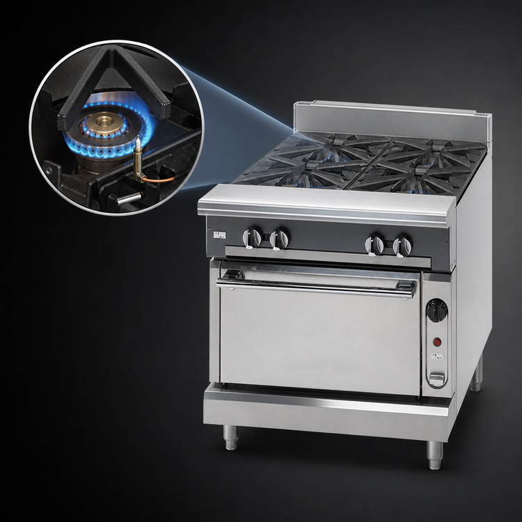 Product image #4 for Vulcan V Series 24-Inch Heavy Duty Gas Range with 4 Open Burners and Cabinet Base