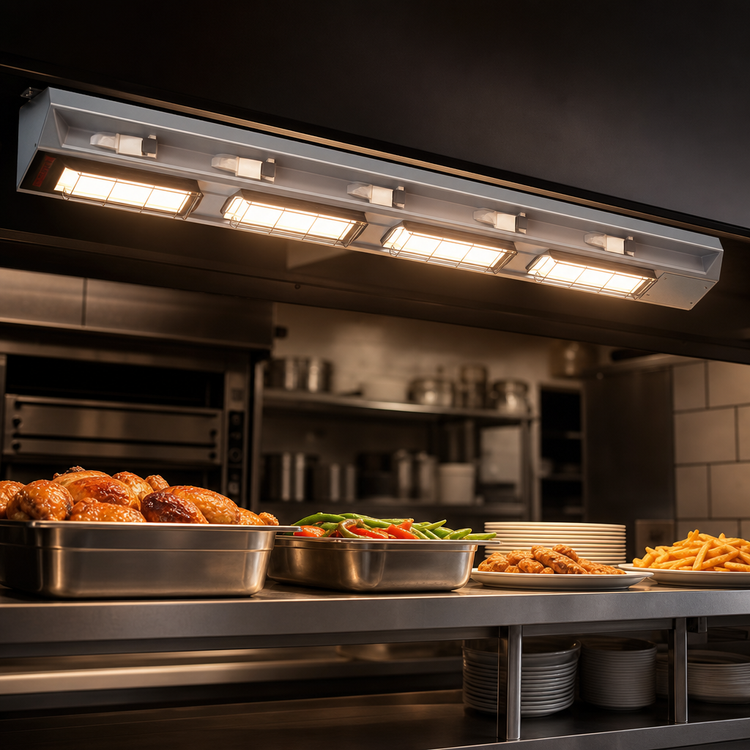 Product image #4 for Hatco Ultra-Glo 60-Inch Double Lighted Infrared Strip Heat Lamp Food Warmer