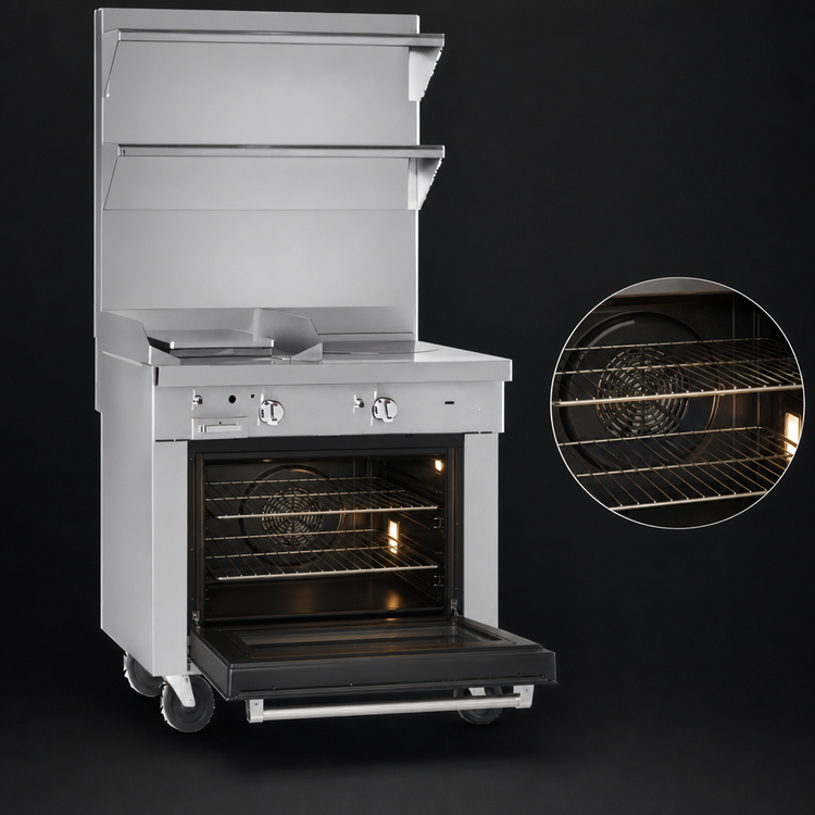 Product image #4 for Southbend Platinum 36-Inch Heavy Duty Gas Range with Dual 18-Inch French Hot Tops and Convection Oven