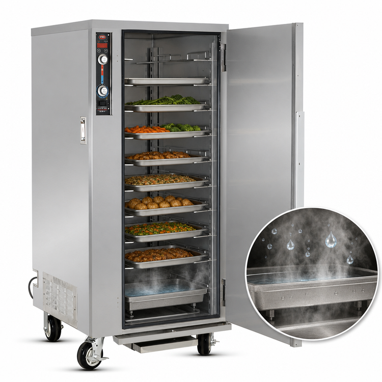 Product image #4 for FWE MT-1826-15 Mobile Humidified Heated Holding Cabinet, Full Height, 10-Pan Capacity