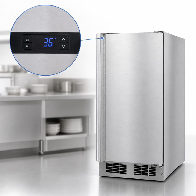 Product image #4 for Hoshizaki Compact Undercounter Reach-In Refrigerator, 1-Section, 3.7 Cu. Ft., Solid Door
