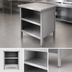 Thumbnail image #4 for John Boos 36-Inch x 30-Inch Open Front Enclosed Base Stainless Steel Work Table with Undershelf