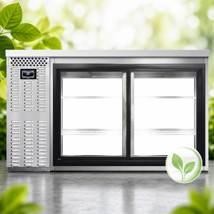 Product image #4 for Continental Refrigerator BB59NSSSGDPT 59-Inch Pass-Thru Refrigerated Back Bar Cooler with Sliding Glass Doors
