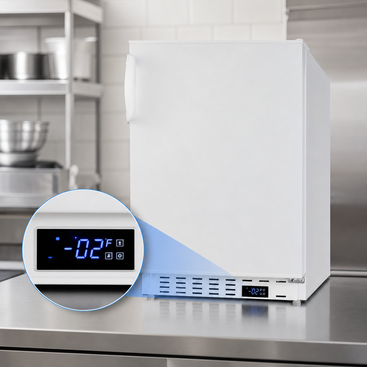 Product image #5 for Summit Commercial ALFZ36 Undercounter Reach-In All-Freezer, 2.68 Cu. Ft., ADA Compliant, White