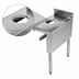 Thumbnail image #4 for CHOICE 15-Inch Stainless Steel Underbar Dry Waste Chute with Removable Top and Right-Side Legs