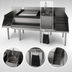 Thumbnail image #4 for Perlick Top Shelf UCS60B-LF 60-Inch Underbar Ice Bin/Cocktail Station with Blender Sink